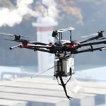 Drone performing tasks in an industrial application scenario