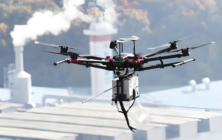 Drone performing tasks in an industrial application scenario