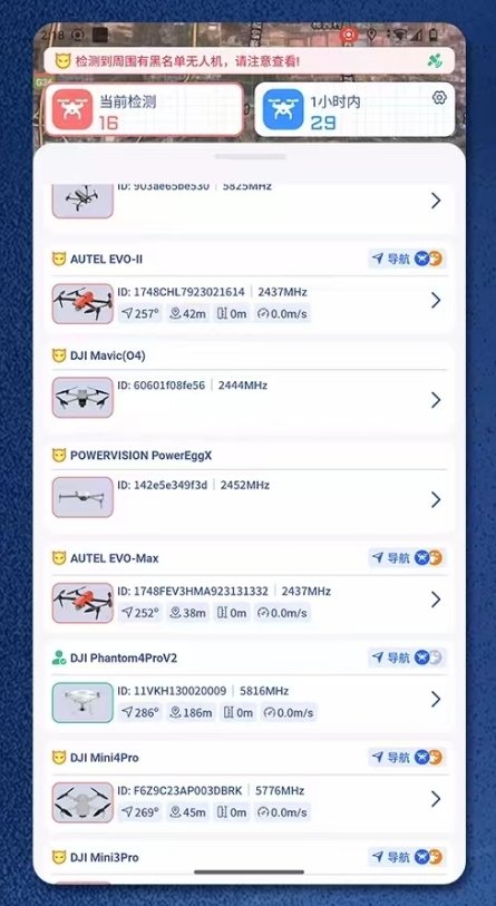 Interface du système de détection des drones