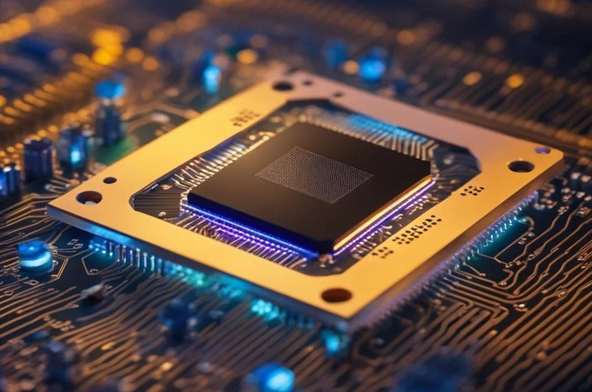 GaN chip for anti - drone module on circuit board, enabling high - performance signal processing