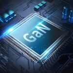 GaN chip with potential use in anti - drone modules shown on a circuit board