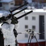 Handheld drone detection device used in snowy field for anti - UAV surveillance