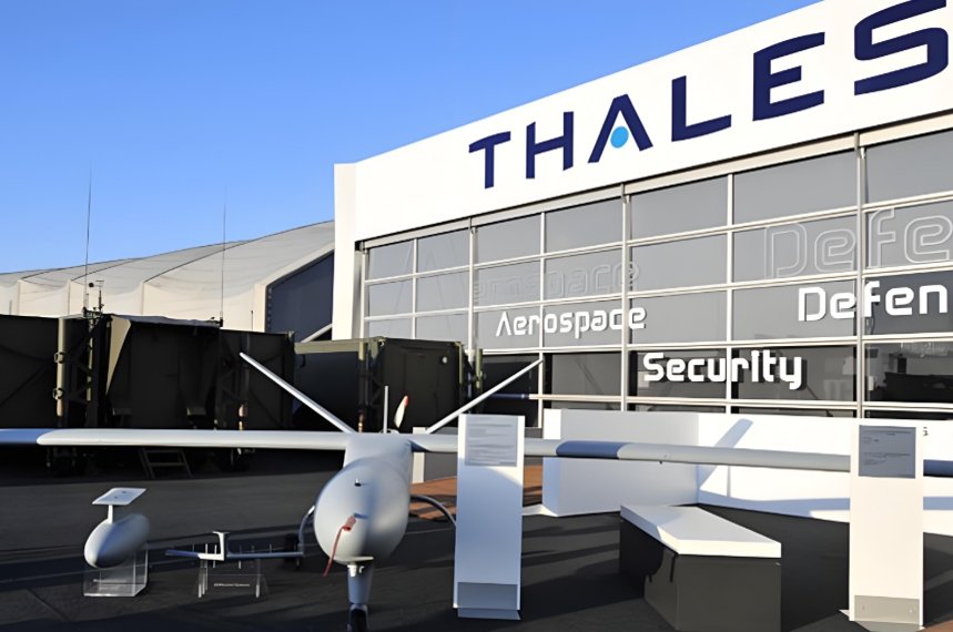 Thales drone display at aerospace defense expo